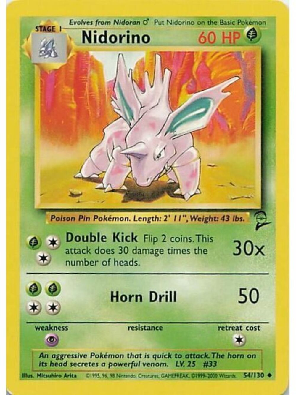 Pokemon TCG 2002 Nidorino NM LC